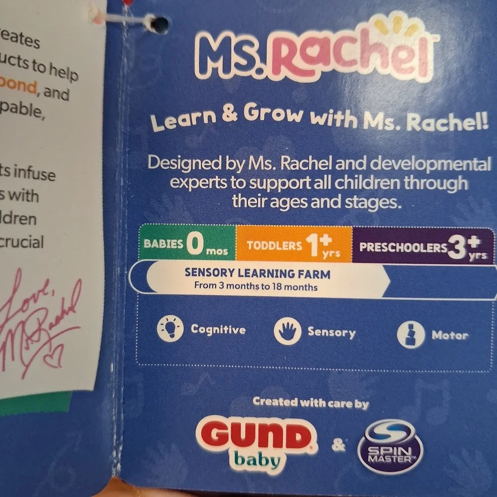 Ms. Rachel Sensory Learning Farm Unisex Baby OS Multicolor Gund Baby Toy NEW